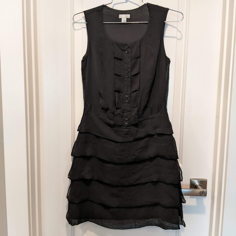 Black chiffon dress